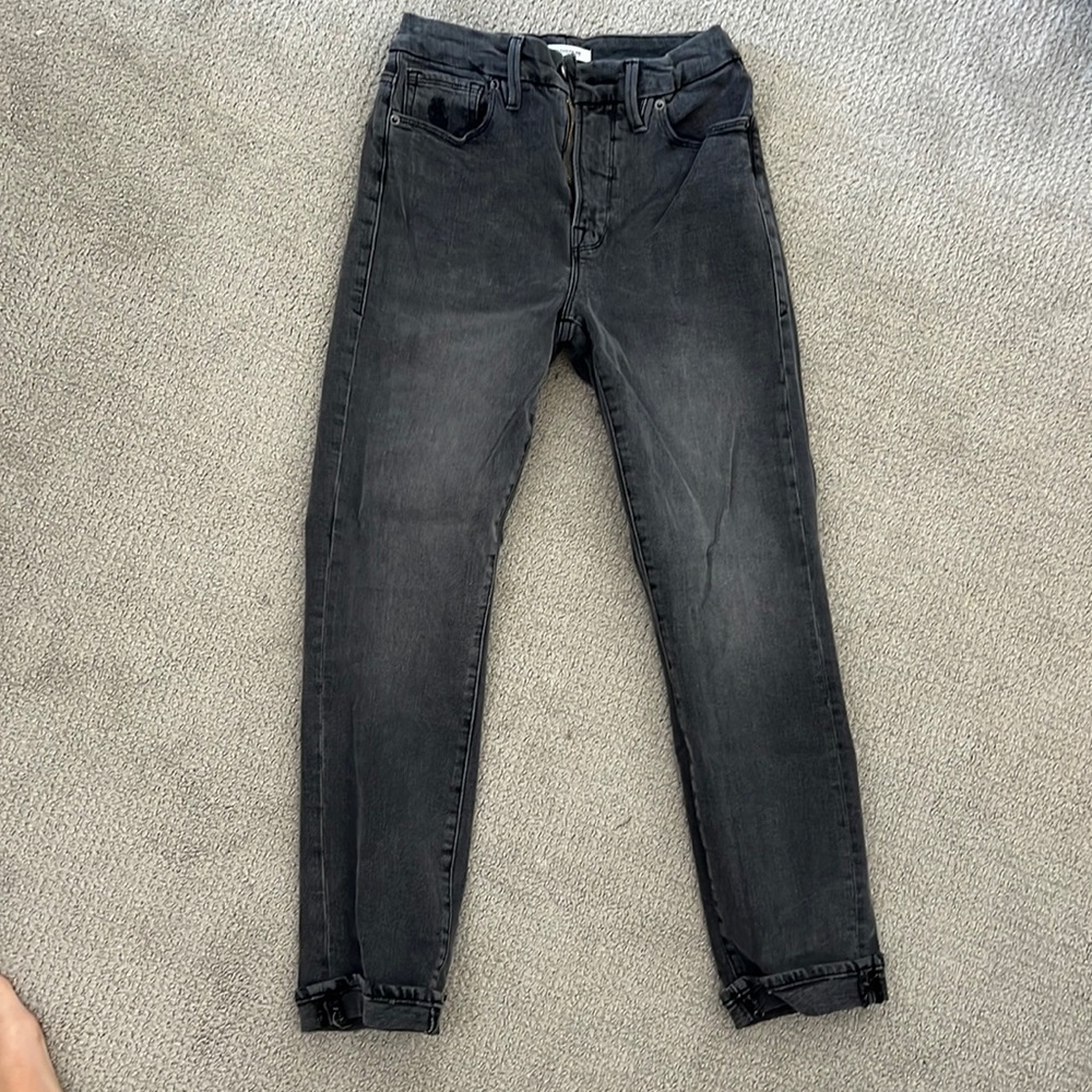 Good American black denim jeans
